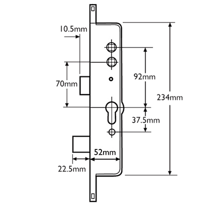 CEGO Surelock Lever Operated Latch & Deadbolt - Centre Case