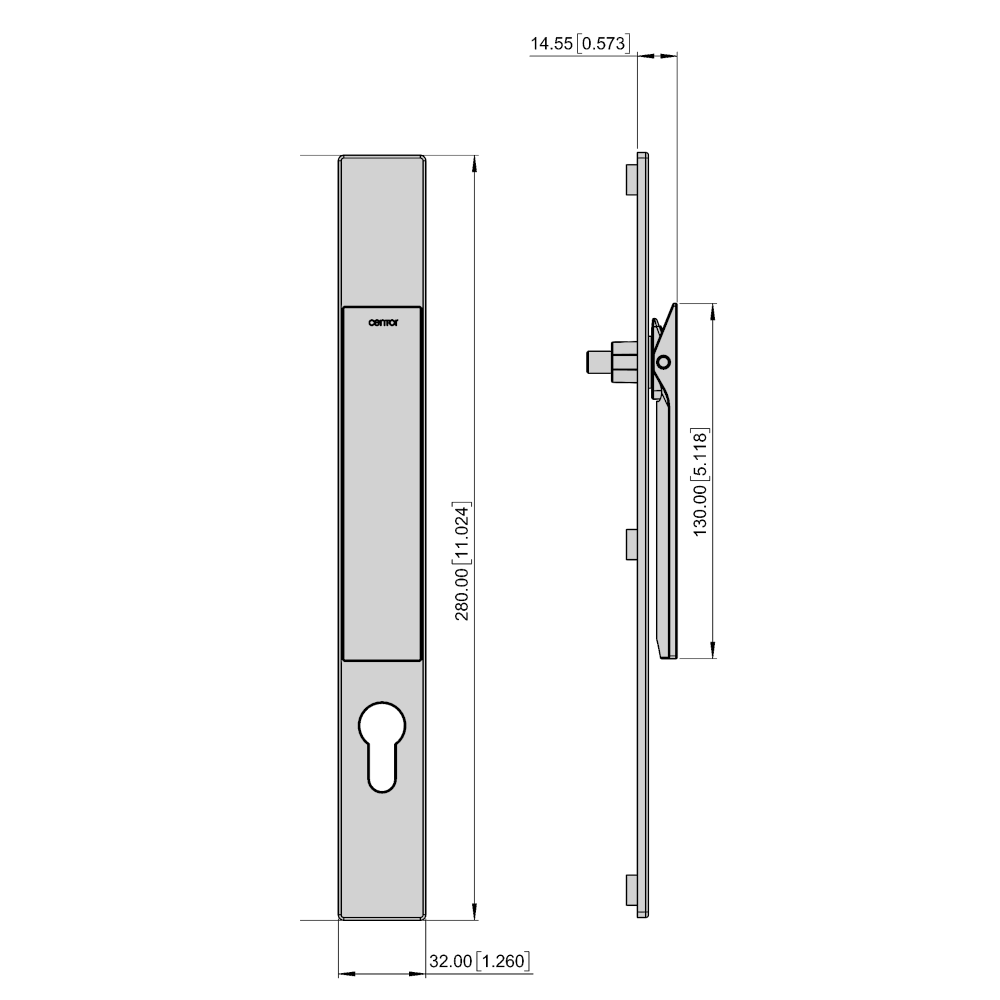 CENTOR TwinPoint Gen2 Single Handle 280mm With Euro Cut-Out