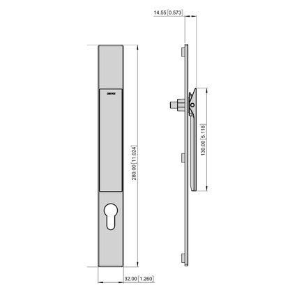 CENTOR TwinPoint Gen2 Single Handle 280mm With Euro Cut-Out