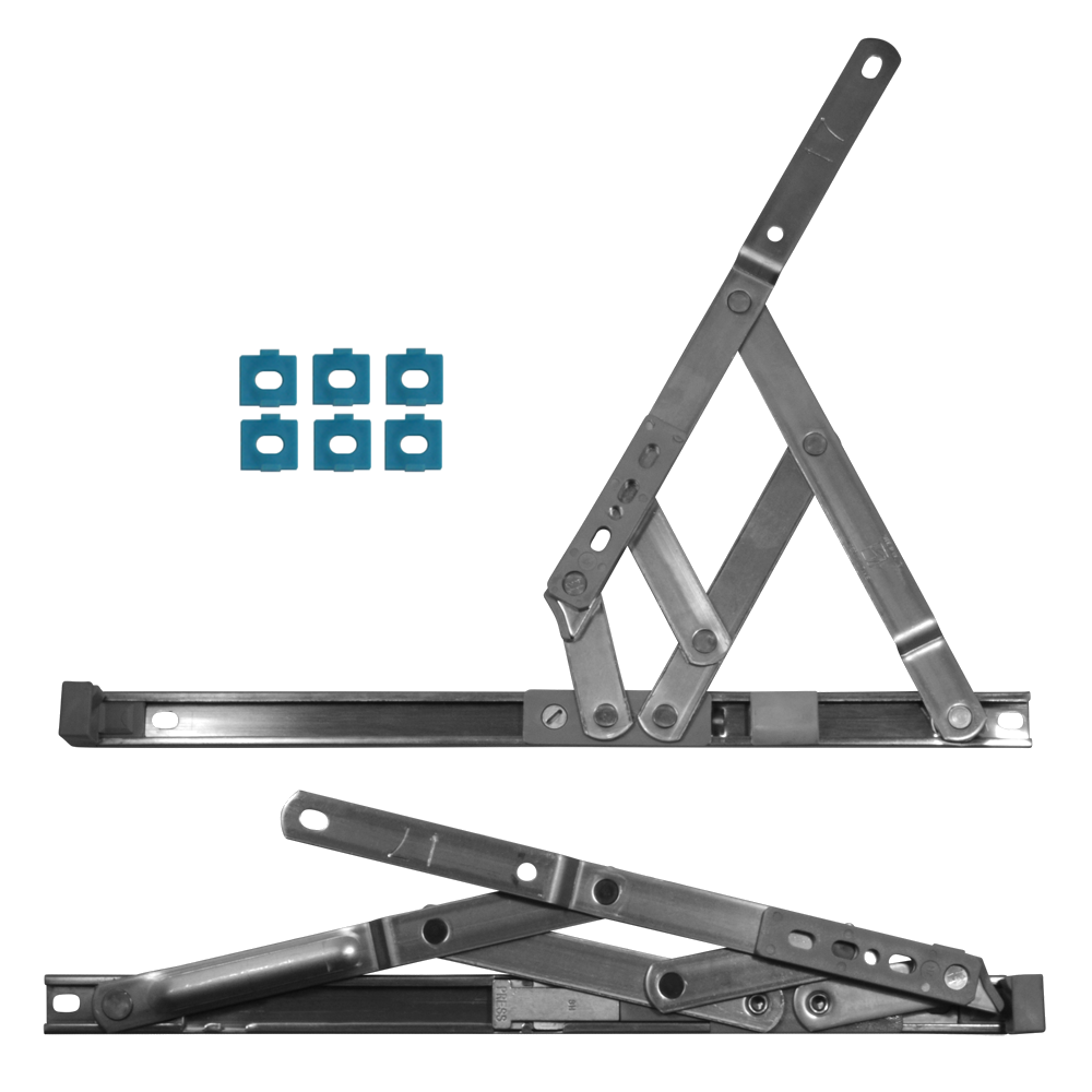 CHAMELEON Side Hung Restricted Friction Hinge With Packers - 13mm - 17mm 300mm x 13mm 17mm Left Handed - Stainless Steel