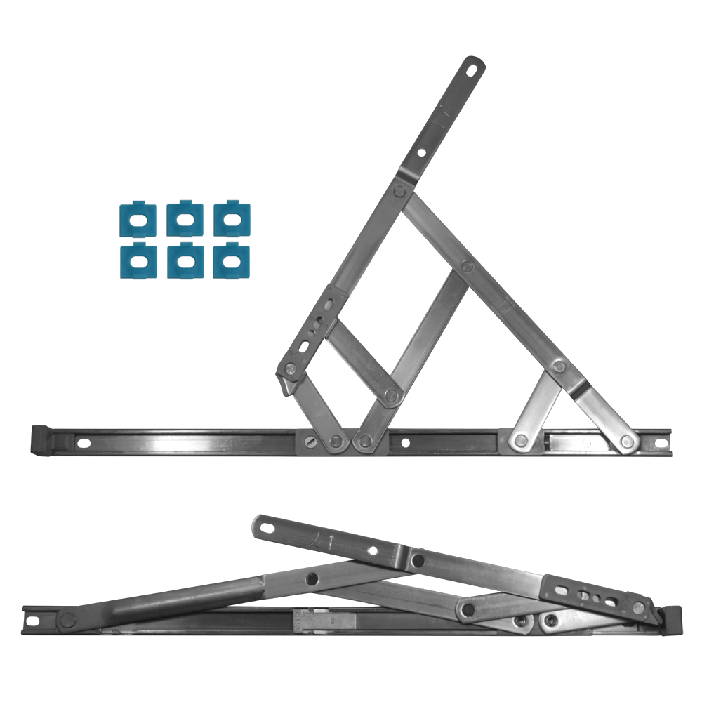 CHAMELEON Side Hung Restricted Friction Hinge With Packers - 13mm - 17mm 400mm x 13mm 17mm Left Handed - Stainless Steel