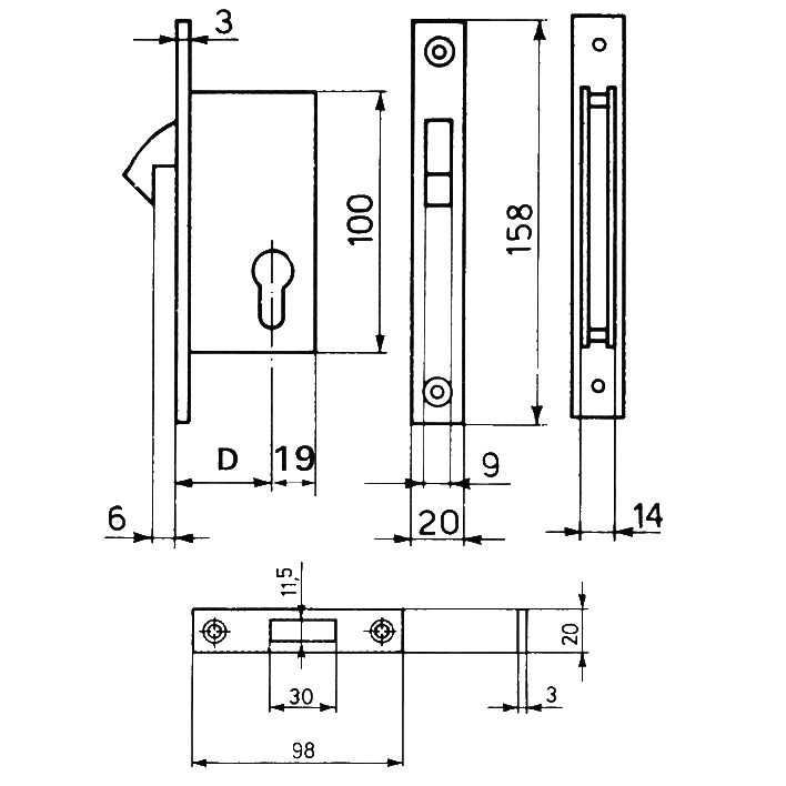 CISA 45110 Euro Hookbolt Case