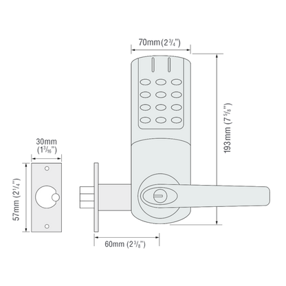 CODELOCKS CL5010 Battery Operated Digital Lock