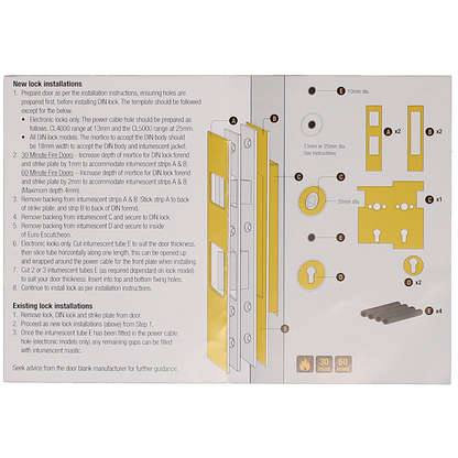 CODELOCKS Fire Intumescent Kit Pack To Suit Mortice Models PFKP DIN