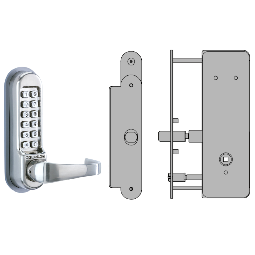 CODELOCKS CL0530 / CL0535 Digital Lock Stainless Steel with XTD Gate Lock