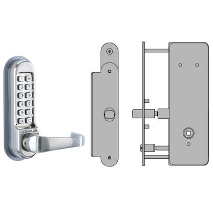 CODELOCKS CL0530 / CL0535 Digital Lock Stainless Steel with XTD Gate Lock