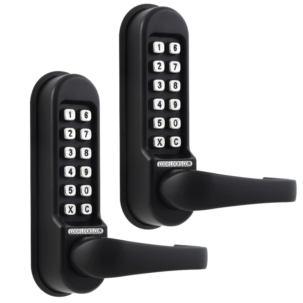 CODELOCKS CL0530 Back To Back Digital Lock Black Marine Grade with XTD Gate Lock