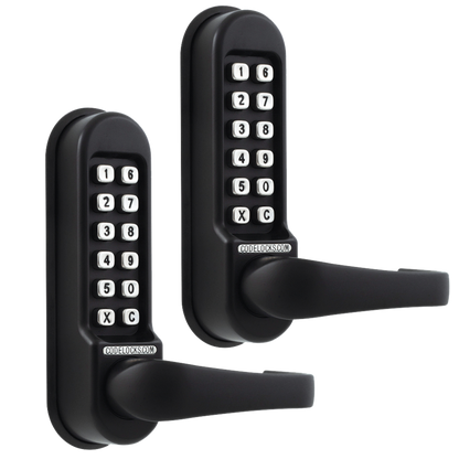 CODELOCKS CL0530 Back To Back Digital Lock Black Marine Grade with XTD Gate Lock