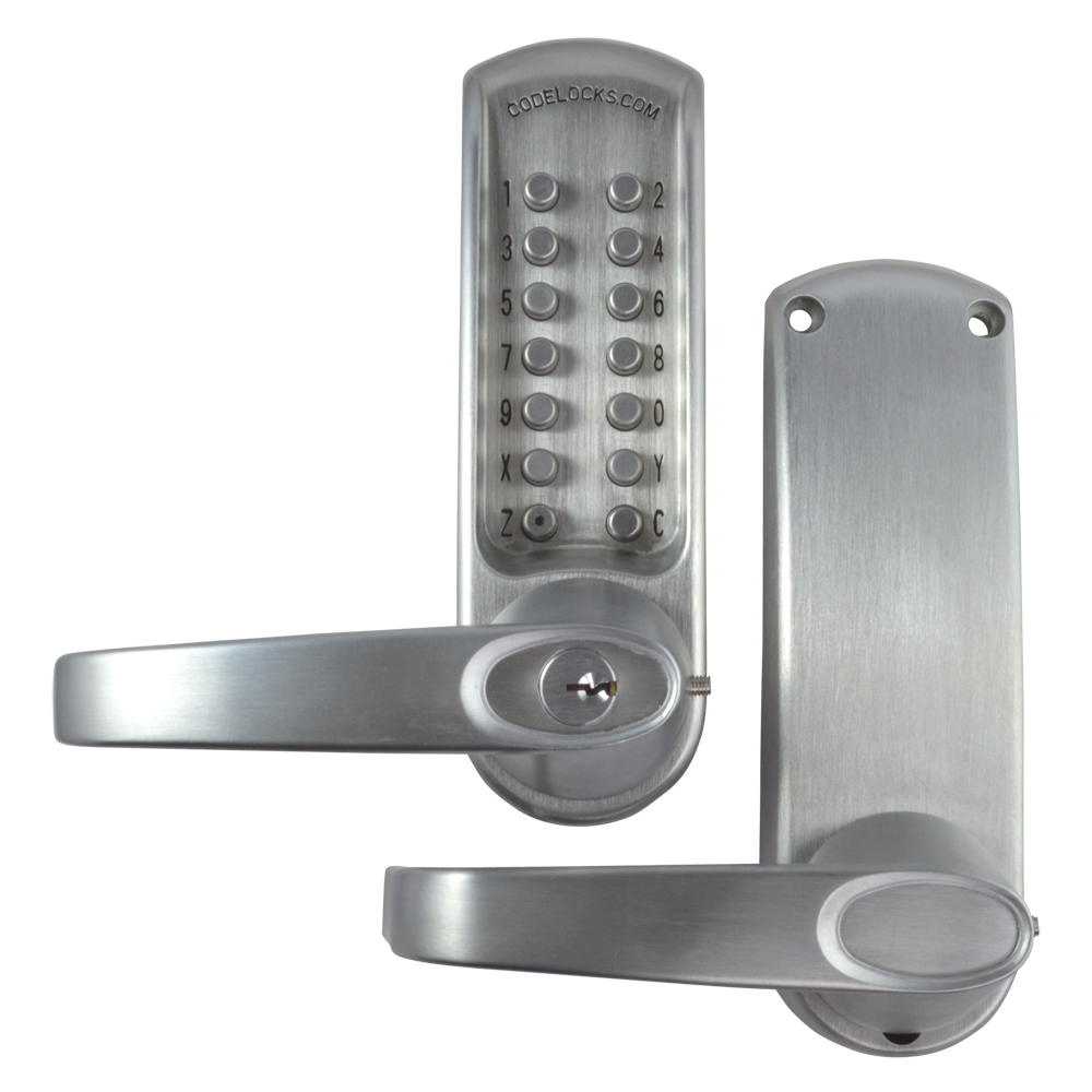 CODELOCKS CL0630 / CL0635 Digital Lock Brushed Steel With XTD Gate Lock