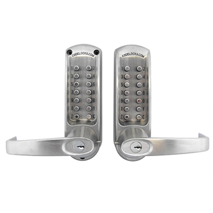 CODELOCKS CL0630 / CL0635 Back To Back Digital Lock Brushed Steel With XTD Gate Lock