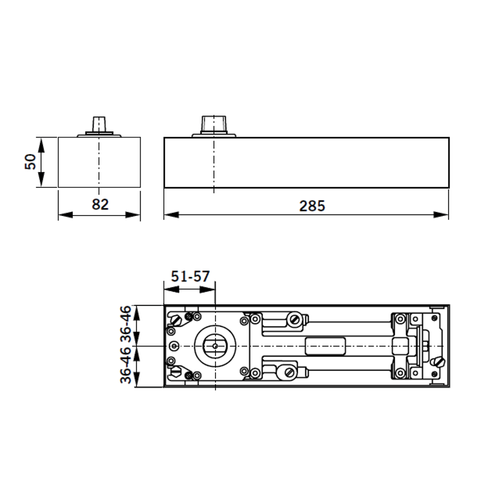 DORMAKABA BTS75V Floor Spring Door Closer