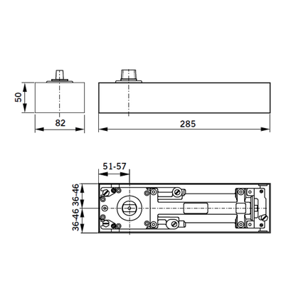 DORMAKABA BTS75V Floor Spring Door Closer