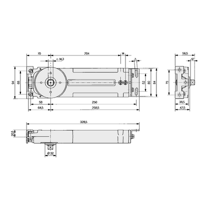 DORMAKABA RTS85 Size 3 Transom Door Closer