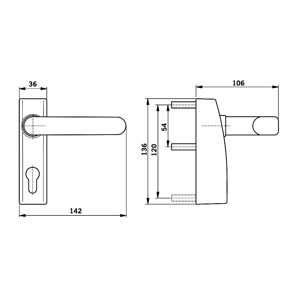 DORMAKABA PHT 01 Lever Operated Outside Access Device