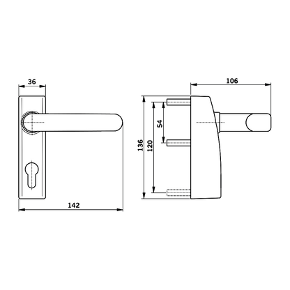 DORMAKABA PHT 01 Lever Operated Outside Access Device