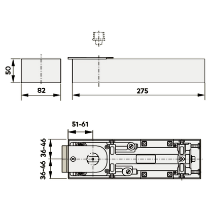 DORMAKABA BTS75R Floor Spring Door Closer