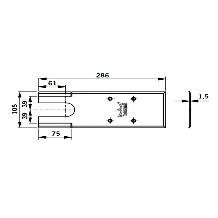 DORMAKABA Cover Plate To Suit BTS75R