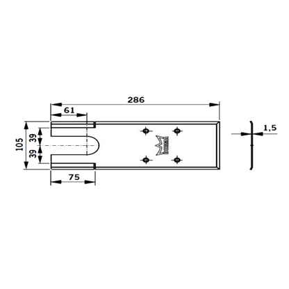 DORMAKABA Cover Plate To Suit BTS75R