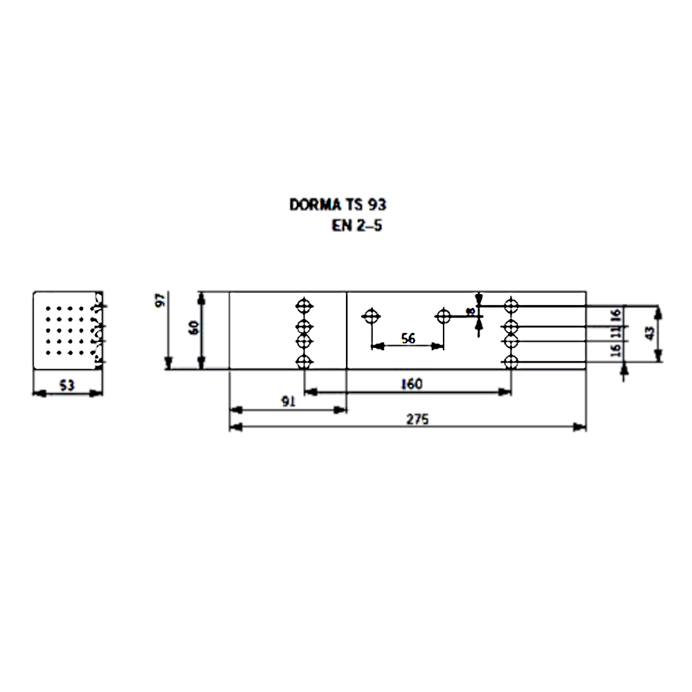 DORMAKABA TS93 Size 2-5 Contur Cam Action Door Closer With Backcheck & Delay Closing Body Only