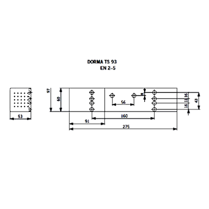 DORMAKABA TS93 Size 2-5 Contur Cam Action Door Closer With Backcheck & Delay Closing Body Only