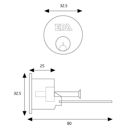 ERA 863 5-Pin Rim Cylinder