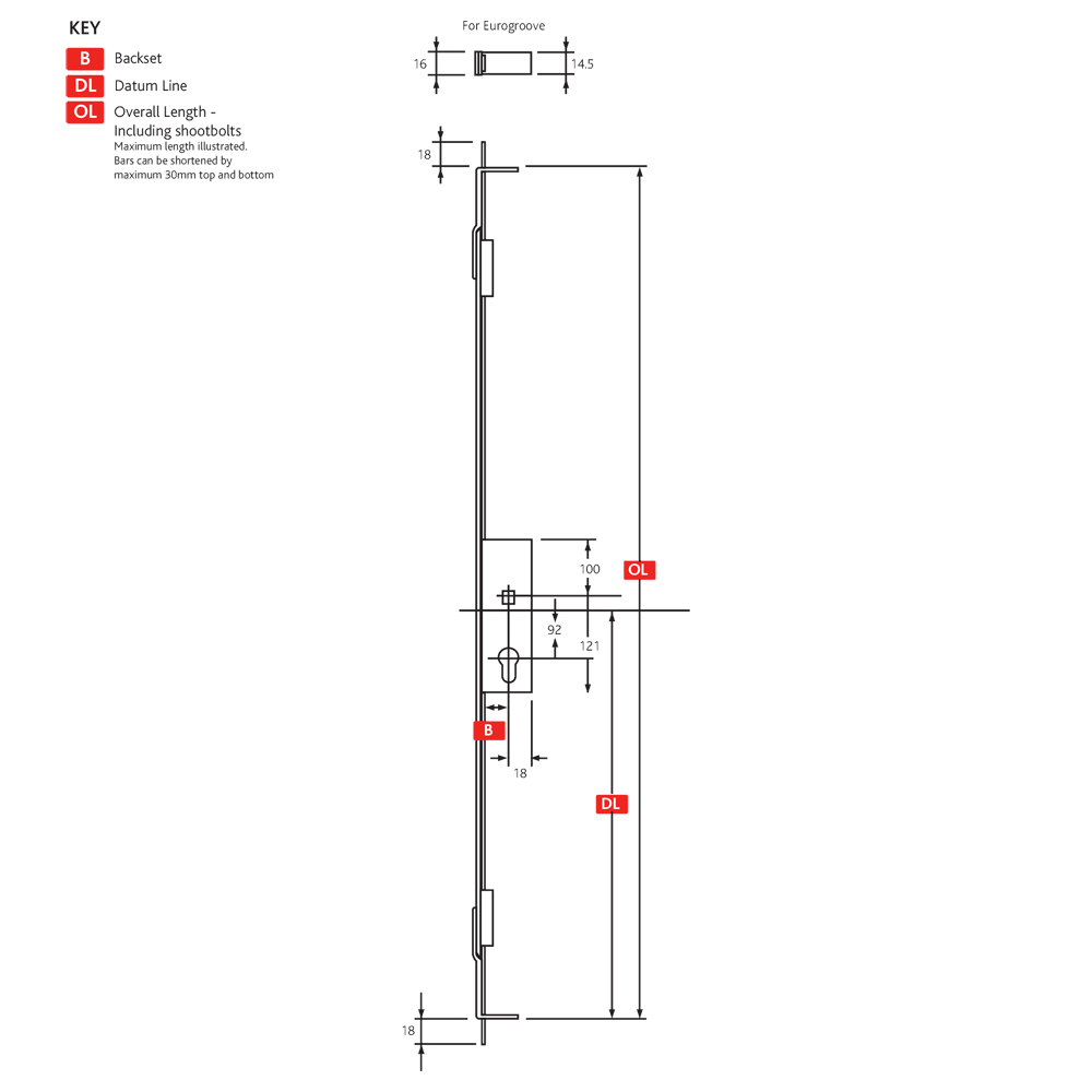 ERA Lever Operated Euro Profile Slave Lock