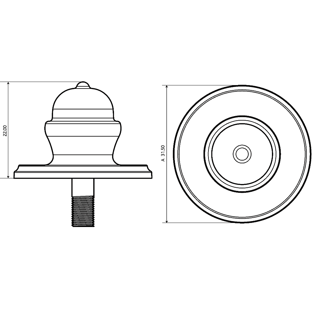 ERA Sash Knob Heritage