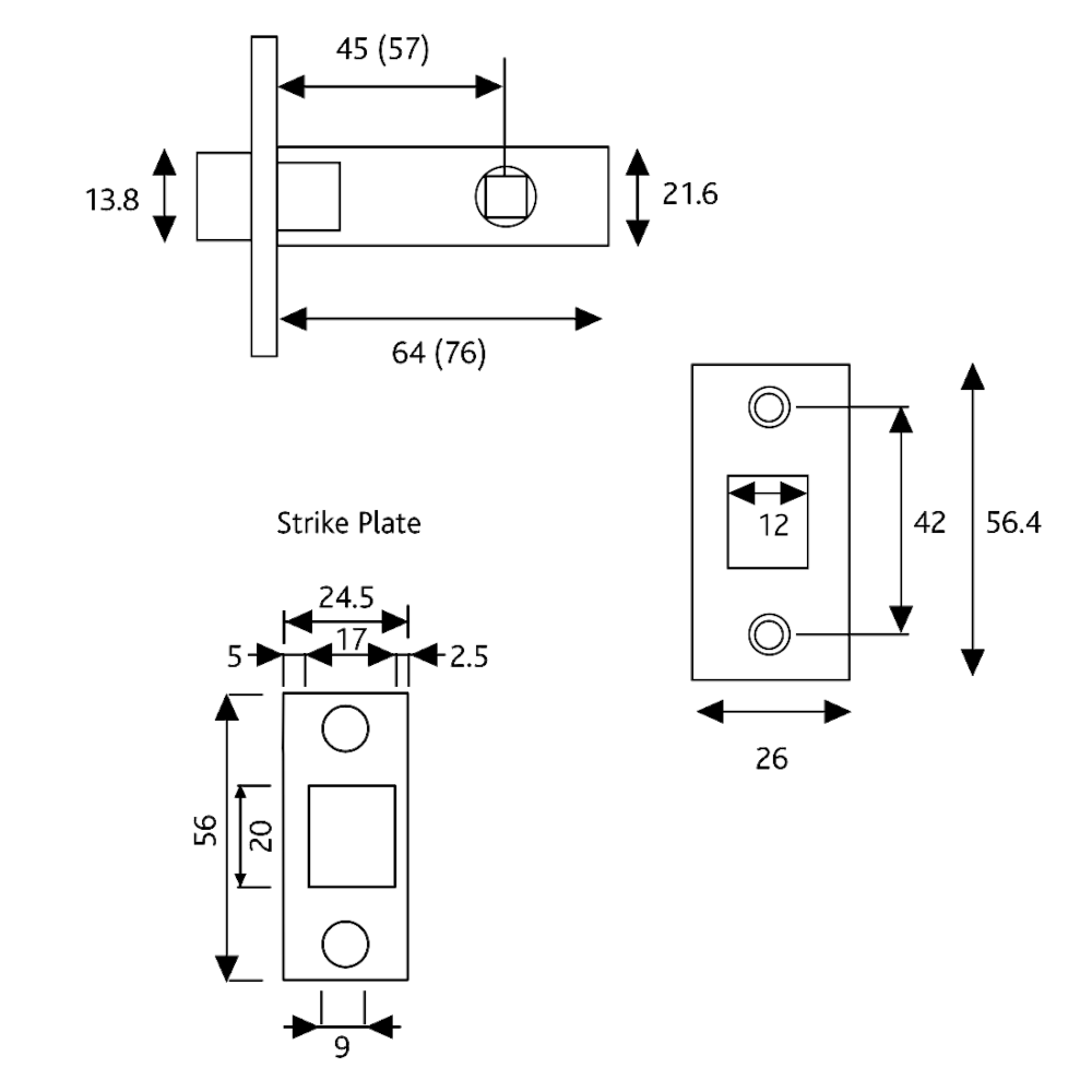 ERA 1880 & 1894 CE Tubular Latch