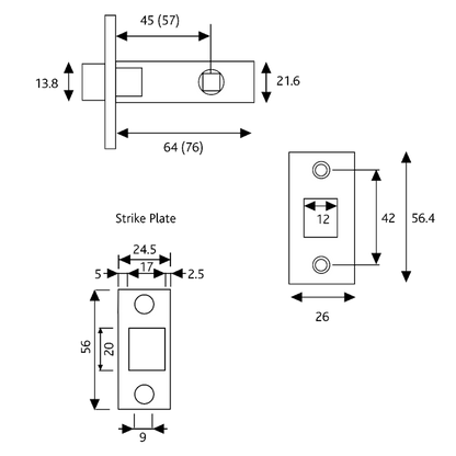 ERA 1880 & 1894 CE Tubular Latch