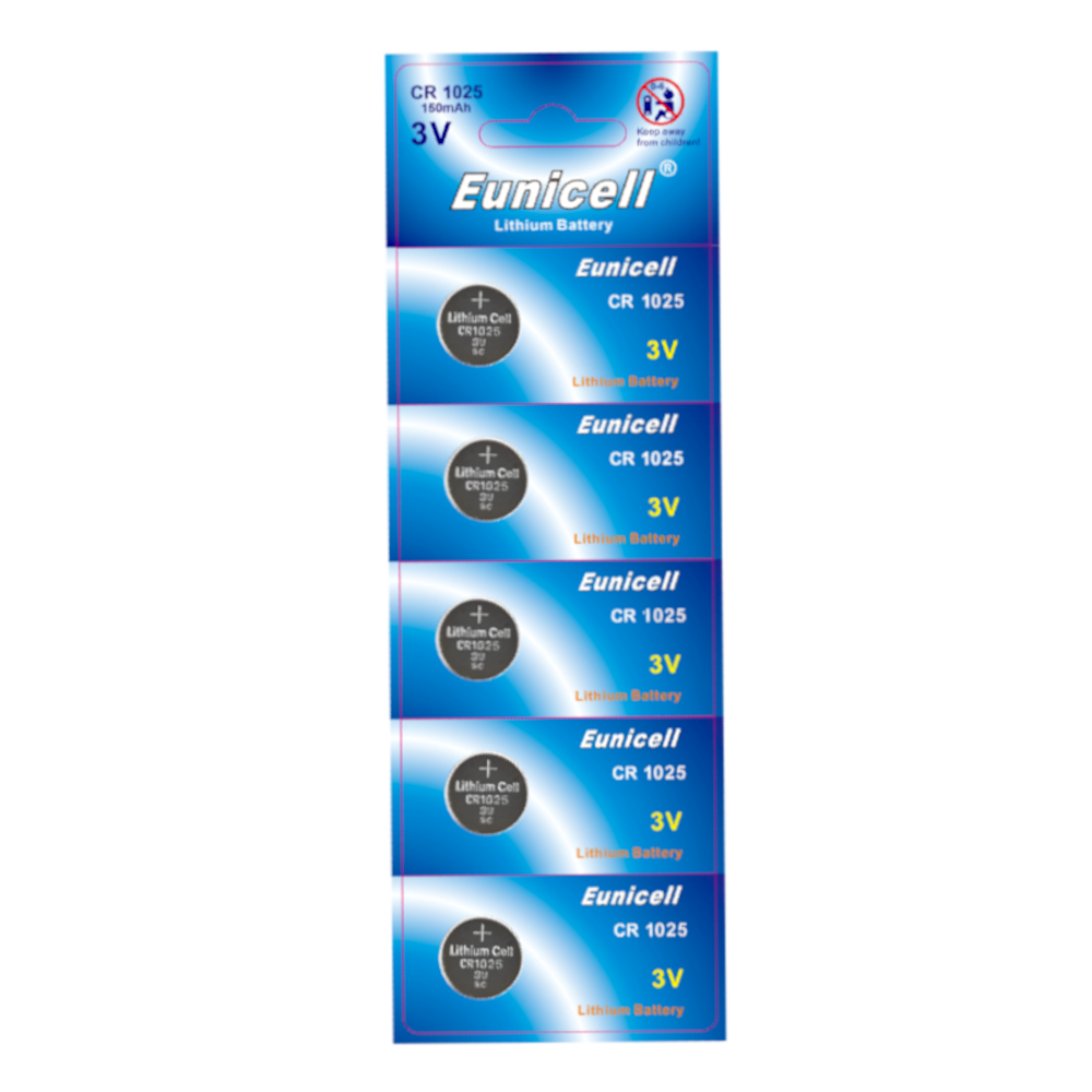 EUNICELL 3V CR1025 Button Cell Battery (5 PER CARD)