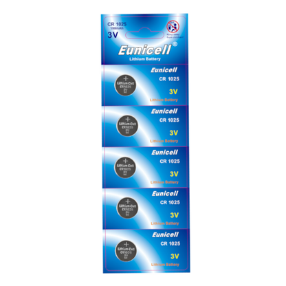 EUNICELL 3V CR1025 Button Cell Battery (5 PER CARD)