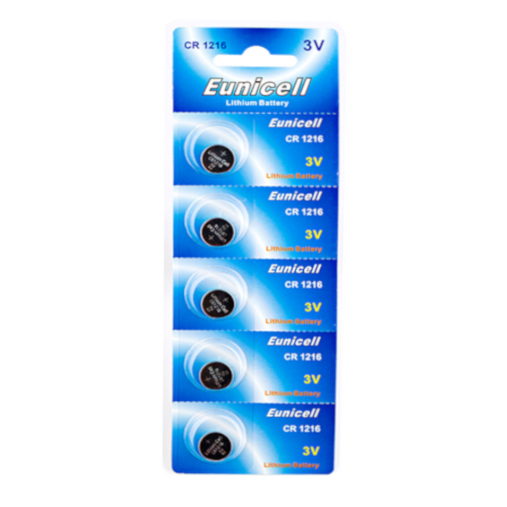 EUNICELL 3V CR1216 Button Cell Battery (5 PER CARD)