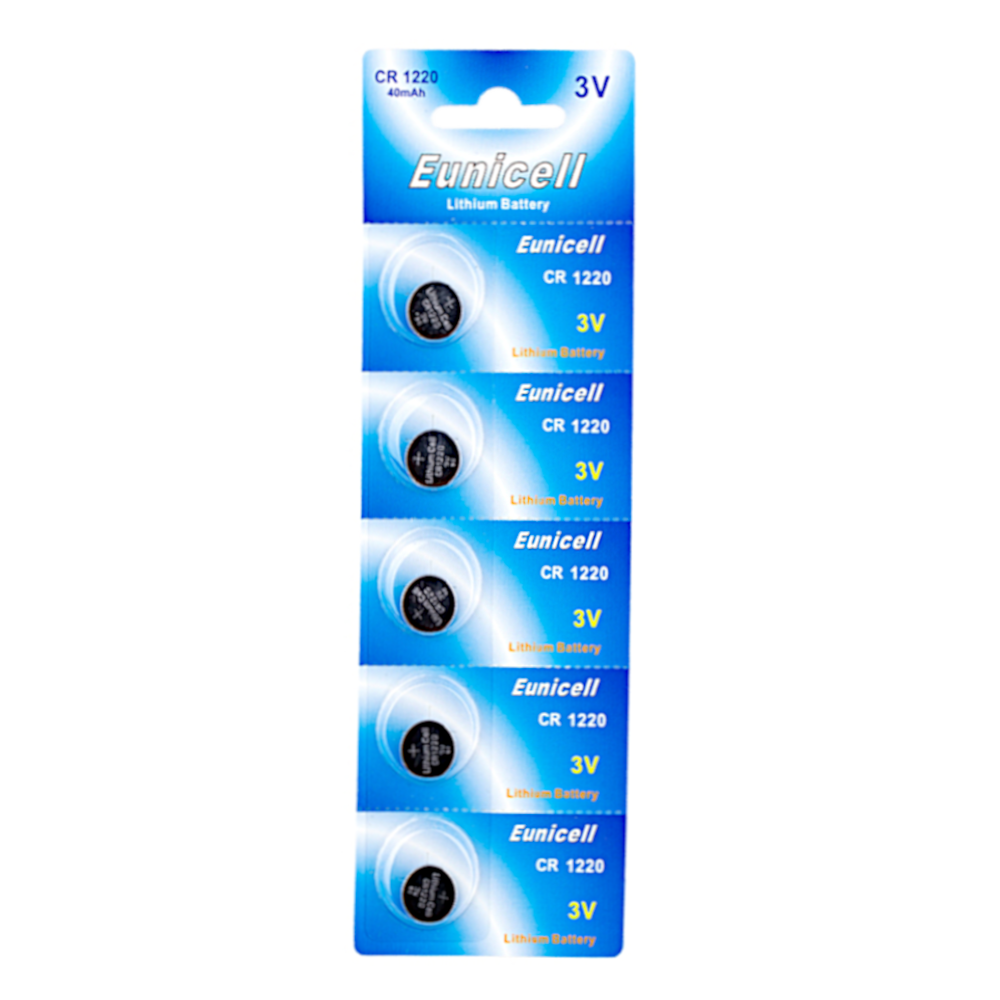 EUNICELL 3V CR1220 Button Cell Battery (5 PER CARD)