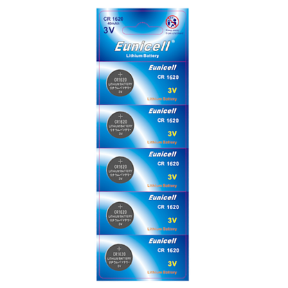 EUNICELL 3V CR1620 Button Cell Battery (5 PER CARD)