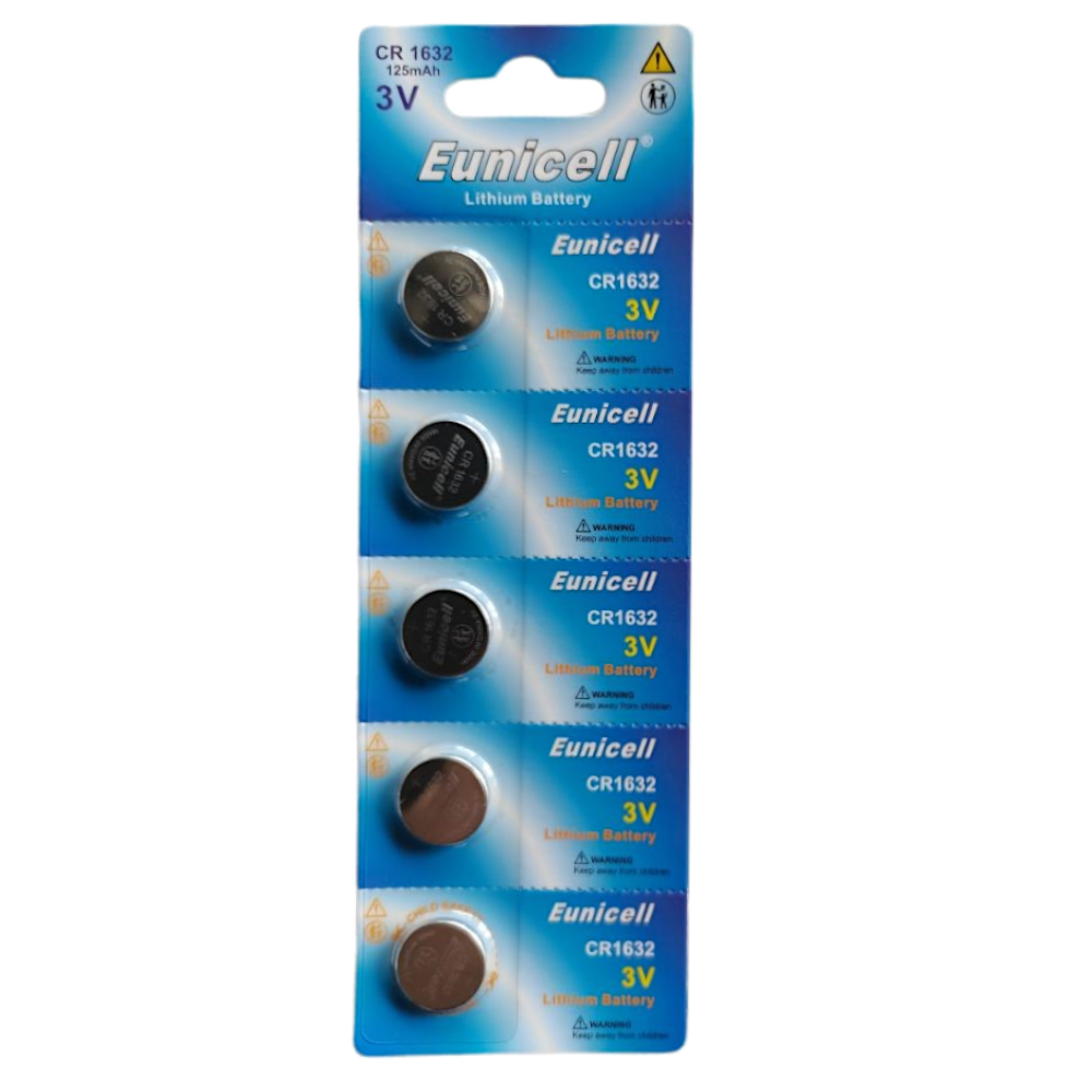 EUNICELL 3V CR1632 Button Cell Battery (5 PER CARD)