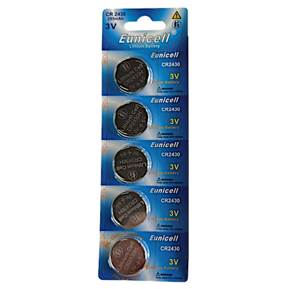 EUNICELL 3V CR2430 Button Cell Battery (5 PER CARD)