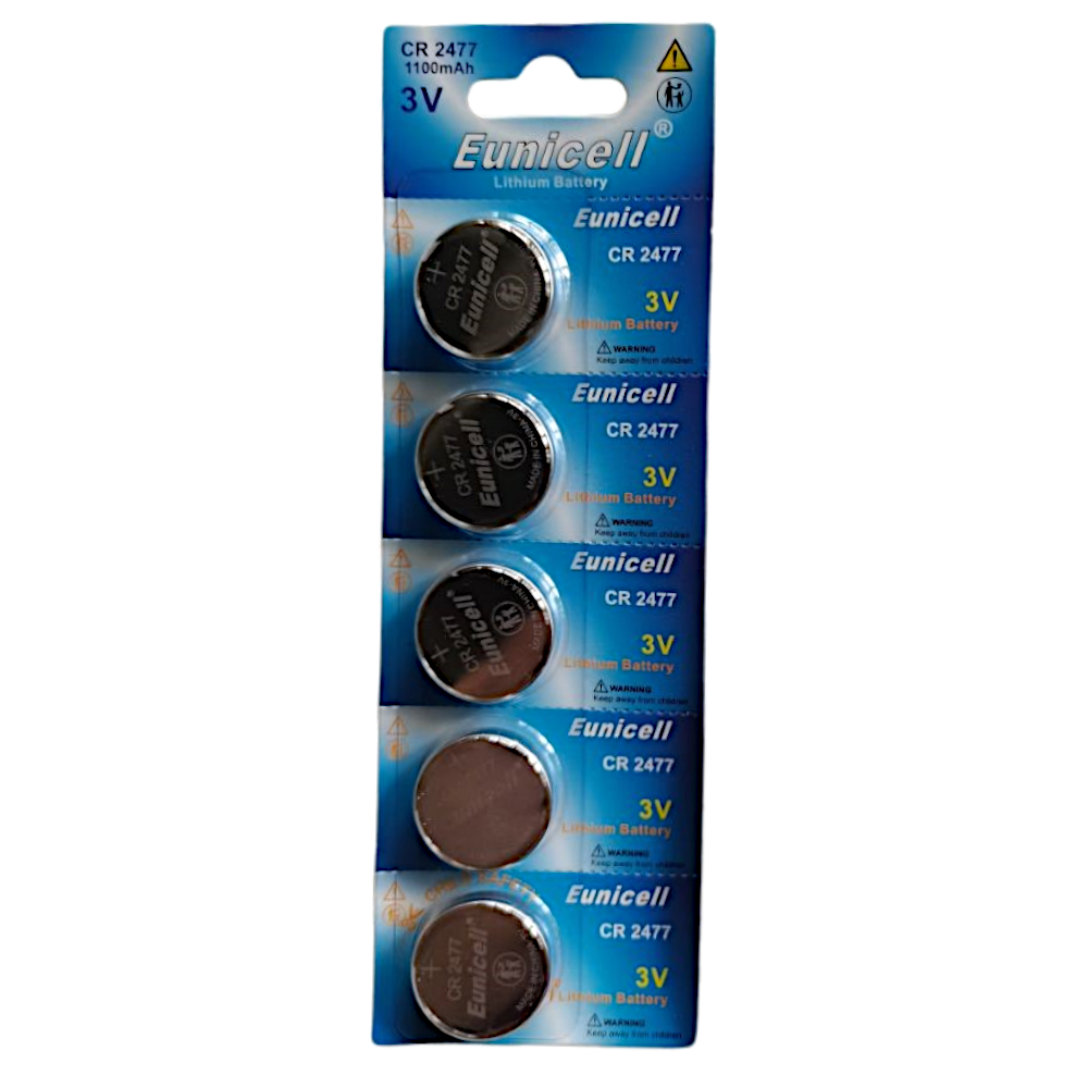 EUNICELL 3V CR2477 Button Cell Battery (5 PER CARD)