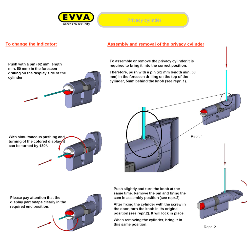 EVVA OKZ Oval WC Cylinder