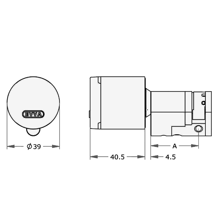 EVVA AirKey Euro Half Proximity Cylinder