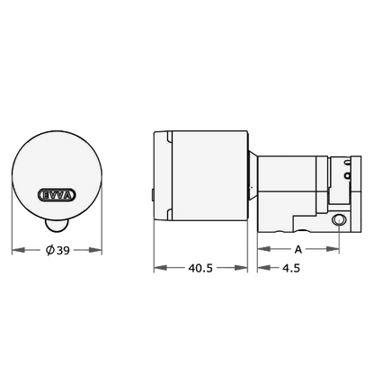 EVVA AirKey Euro Half Proximity Cylinder