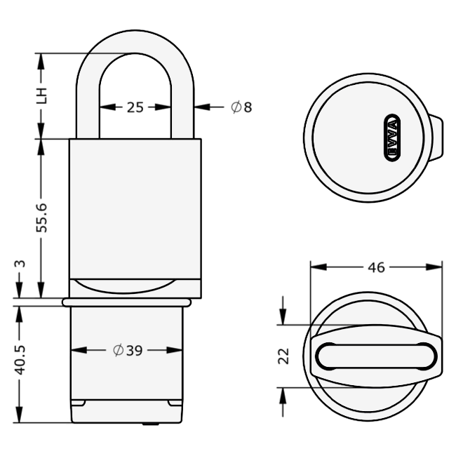 EVVA AirKey Proximity Open Shackle Padlock