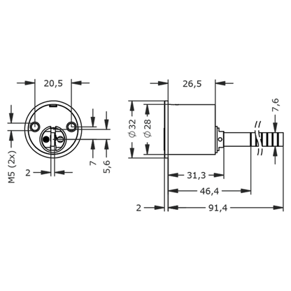 EVVA ICS AZG Rim Cylinder Keyed To Differ