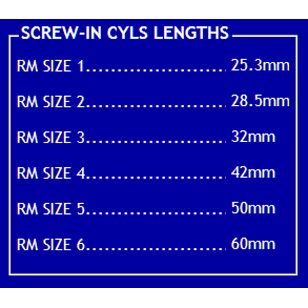 EVVA ICS RM2 Screw-In Cylinder Keyed To Differ