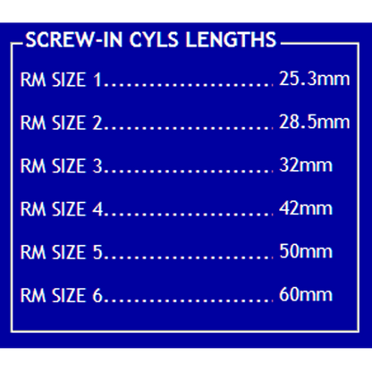 EVVA ICS RM2 Screw-In Cylinder Keyed To Differ