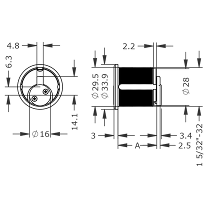 EVVA EPSnp RM3 Screw-In Cylinder Keyed To Differ