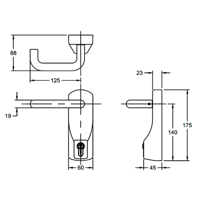 EXIDOR 322SE Euro Outside Access Device