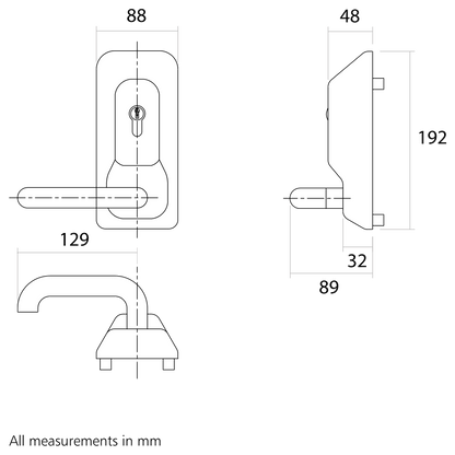 EXIDOR 710EC Lever Operated Outside Access Device