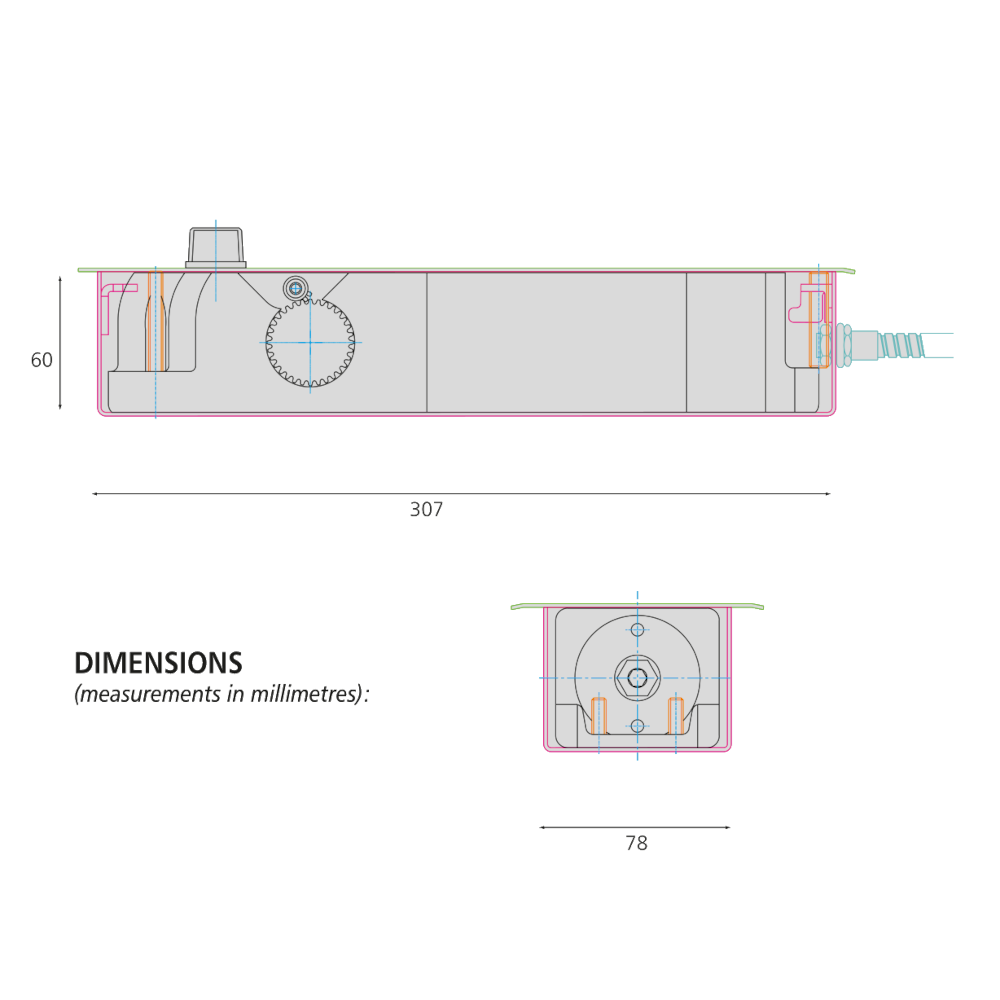 EXIDOR 3470 Electro-Magnetic Floor Spring (Body Only)