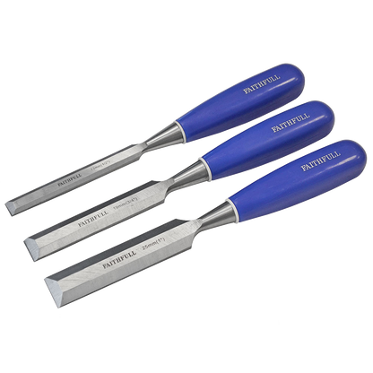 FAITHFULL Bevel Edge Chisel Set - 3 Piece Set