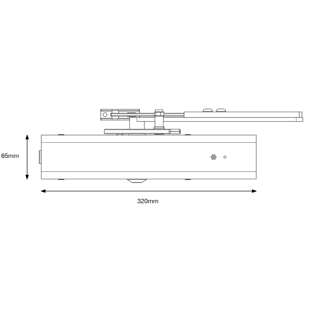 FIRECO Freedor SmartSound Wireless Overhead Door Closer Size 4